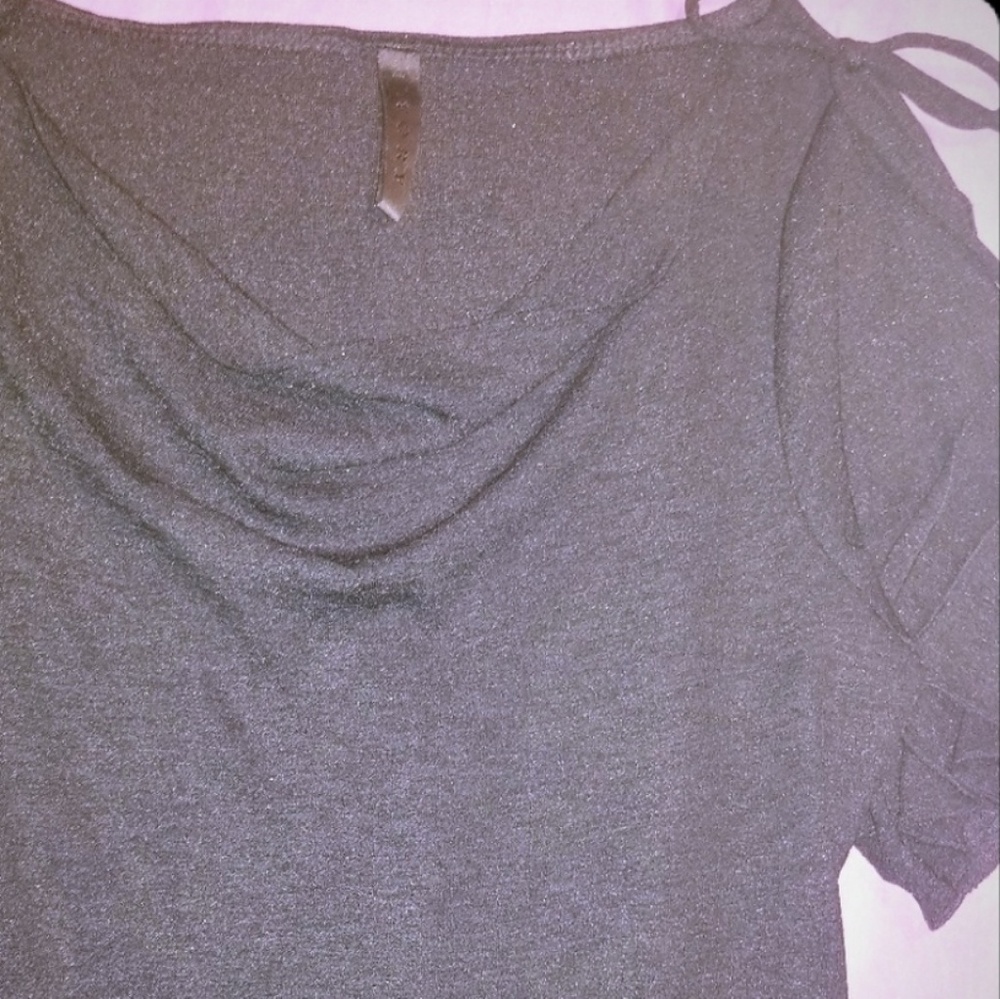 I•VORY Black Draping Blouse